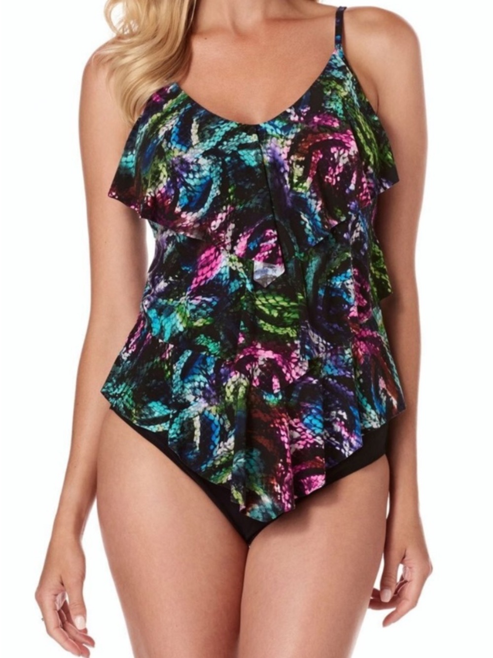 Magicsuit Cobra Rita Women’s Swim Tankini Swimsuit Bathing Suit Top Tiered 10
